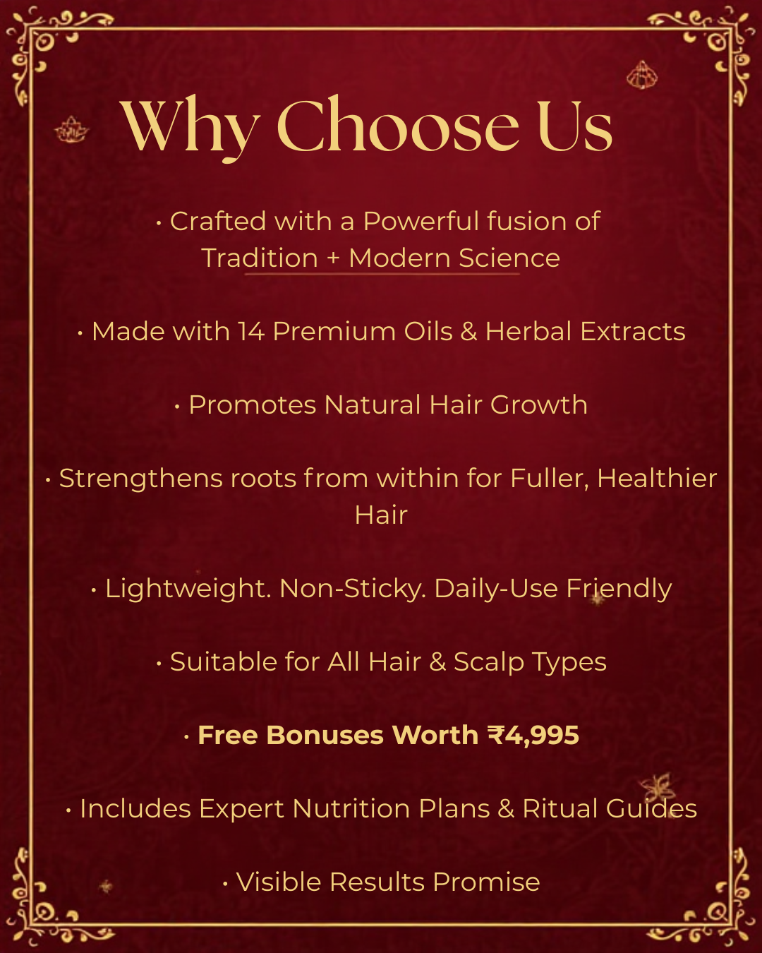 Premium Ayurvedic 3 in 1 Hair Growth and Repair Oil - Buy 1 + Get 1 Free (Pack of 2)